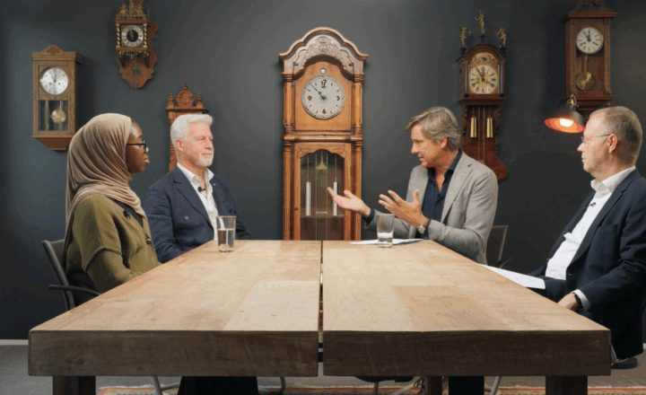 Pieter Litjens in gesprek met Caspar de Jong, Mariam Shabaan en Engert Strooboscher